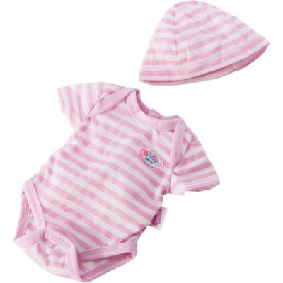 Baby born body rose et blanc avec bonnet - 1001 - habit poupe - 43 cm - zapf pour 15