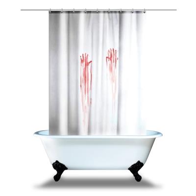 Rideau de douche traces de mains sanglantes en sang pour 40