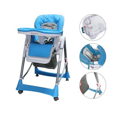 Chaise haute pour enfant - Chaise bleue pliable et rglable avec tablette pour 53