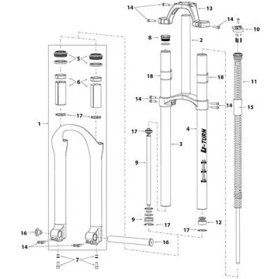 Rock Shox R9244000 Pièce De Montage De Fourche pour 42