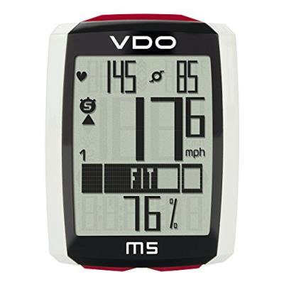 Vdo M5 Ordinateur De Vélo Avec Ceinture Cardiaque Et Capteur De Cadence Et De Vitesse Noir Blanc Rouge pour 143