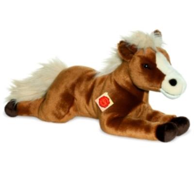 Peluche cheval brun couch - 51 cm pour 54
