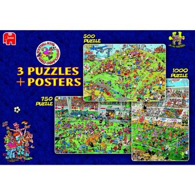 Puzzle 2250 pices - 3 puzzles de football : Jan Van Haasteren : Football ! pour 75