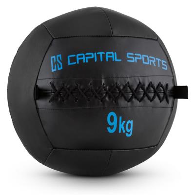 Capital Sports Epitomer Wall Ball 9kg Cuir Synthétique Noir pour 68