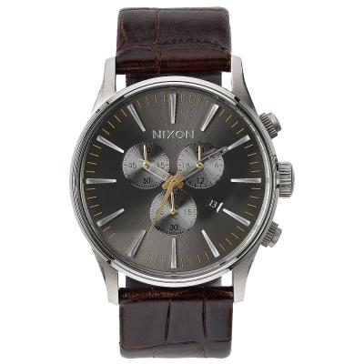 Montres Nixon Sentry Chrono Leather Brown Gator pour 302