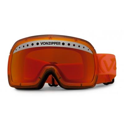 Masque De Ski Von Zipper Fubar - Tangerine Traslucent / Fire Chrome pour 47