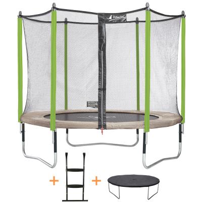 Kangui - Trampoline De Jardin 305 Cm + Filet De Sécurité + Échelle + Bâche De Protection Jumpi Zen 300 pour 240