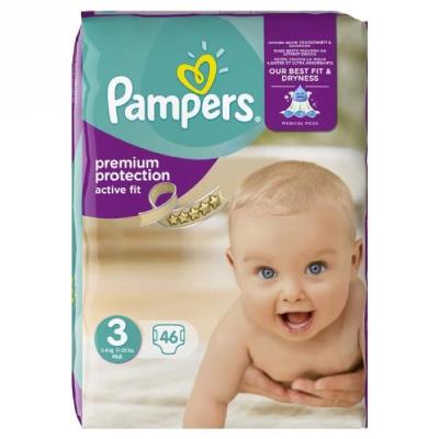 PAMPERS Active Fit Taille 3 (Midi) 4 a 9 kg couche pour 25