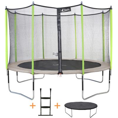 Kangui - Trampoline De Jardin 365 Cm + Filet De Sécurité + Échelle + Bâche De Protection Jumpi Zen 360 pour 300