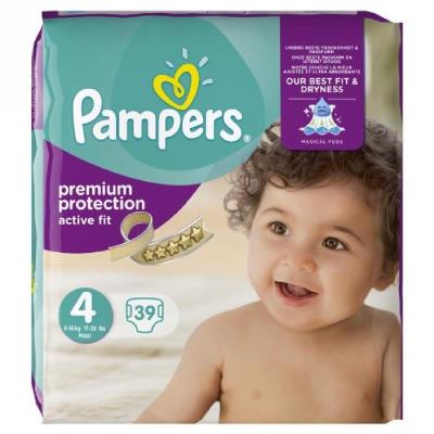 PAMPERS Active Fit Taille 4 (Maxi) 7 a 18 kg couch pour 25