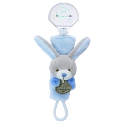 Attache sucette lapin (bleu) pour 13