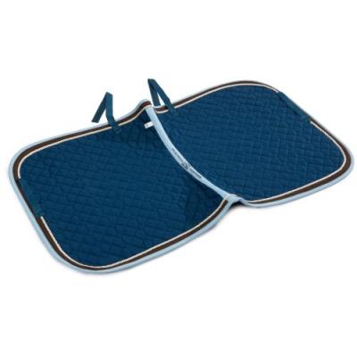 United Sportproducts Germany Usg - 58962 - Tapis De Selle En Coton - Dressage - Demi-sang - Bleu Pétrole pour 59