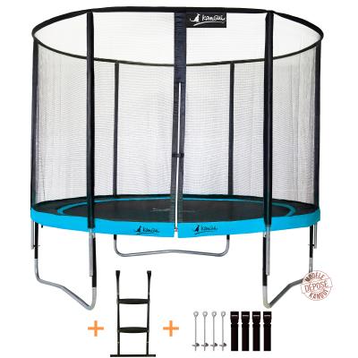 Kangui - Trampoline De Jardin Rond 305 Cm + Filet De Sécurité + Échelle + Kit D´ancrage Punchi Atoll 300 pour 282