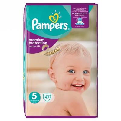 Pampers active fit taille 5, 11 a 25 kg 47 couches pour 35