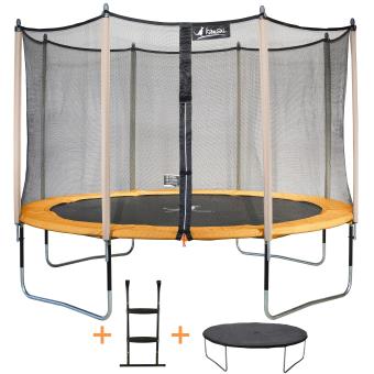 trampoline diamètre 430 cm + échelle + couverture Jumpi Pop 430