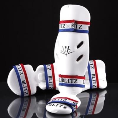 Blitz Sport Protège-tibia Et Coup De Pied Enrobé De Mousse Blanc Blanc X-large pour 45