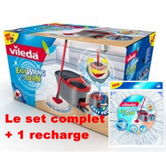 Vileda Balai + seau Easy Wring And Clean Set Complet + 1 recharge