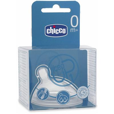 CHICCO - TETINE STEP UP 1 SILICONE FLUX MOYEN 0 MOIS+ pour 14