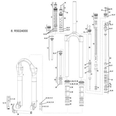 Rock Shox R5024000 Pièce De Rechange De Suspension pour 40