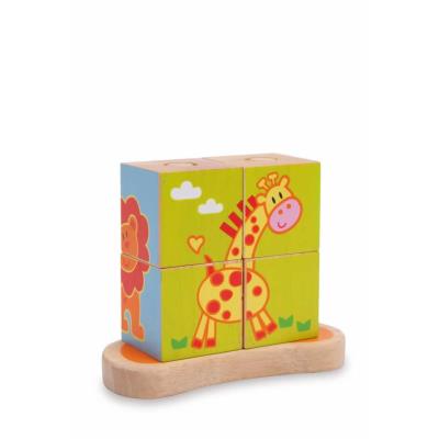Puzzle de cube en bois des animaux Jrome pour 33