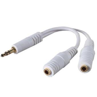 STK cable pour brancher 2 ecouteurs Spliter audio blanc Jack 35mm