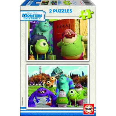 Educa - Puzzle 2 x 48 pices : Monstres et compagnie : Monsters University pour 16