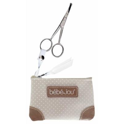 b?b?-jou 310439 nail scissors in case polka dots design natural colour cream / white pour 8