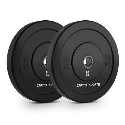 Capital Sports Elongate 15 Disque Pour Haltère Disque Poids Caoutchouc 2x 15kg pour 120