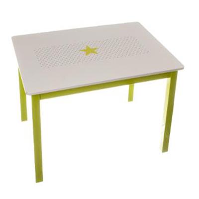 Table en bois pour enfant Vert et blanche, L 77 x L 55 x H 48 cm -PEGANE- pour 57