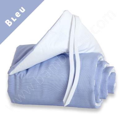Tour de lit Cododo Babybay maxi bleu/blanc pour 27