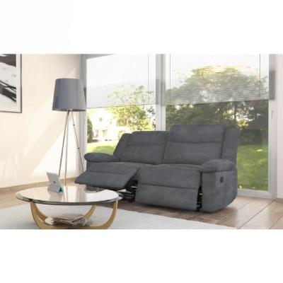 Relaxo canap de relaxation 3 places 190x93x96 - microfibre - gris pour 536