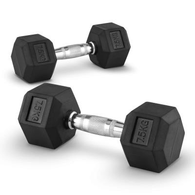 Capital Sports Hexbell Paire D´haltères Courtes Dumbbell 7,5kg pour 50