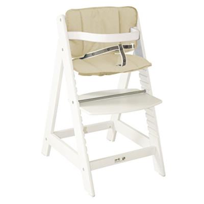 ROBA - Chaise haute en bois Sit Up III blanc + coussin offert pour 97