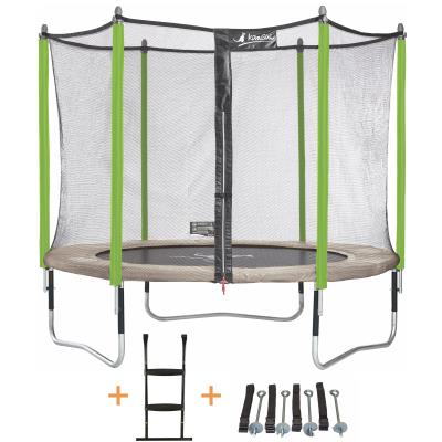 Kangui - Trampoline De Jardin 305 Cm + Filet De Sécurité + Échelle + Kit D´ancrage Jumpi Zen 300 pour 236