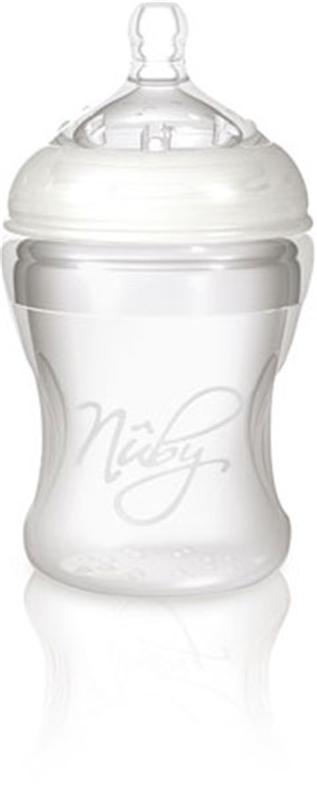 Nuby natural touch - Biberon souple silicone 210 ml sans bisphenol a pour 9