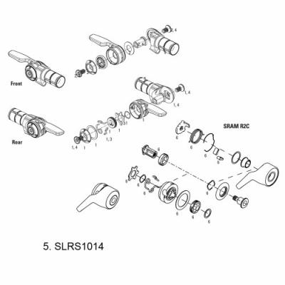 Sram Bar Tt900 Tt500 Densemble De Verrouillage Avant pour 38