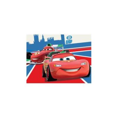 Tapis enfant - Cars MacQueen et Francesco - rouge 95x133 cm en Polypropylne pour 30