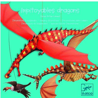 Djeco - Mobile en papier - Impitoyables dragons pour 8