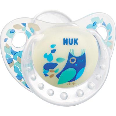 Sucette silicone night&day taille 1 phosphorescente bleu hibou pour 4