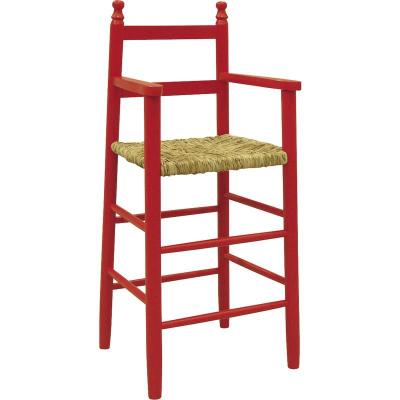 Chaise haute pour enfant en htre rouge et roseau 42x32x89cm pour 79