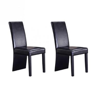 Zoulou lot de 2 chaises de salle a manger en simili noir pour 88