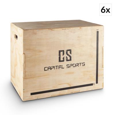 Capital Sports Shineater Bk Set Plyo-box Jump Box 3 Hauteurs 20 24 30 Bois pour 865