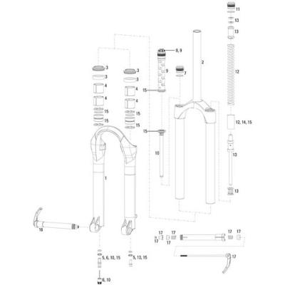 Rock Shox R5343010 Pièce De Montage De Suspension Noir pour 39