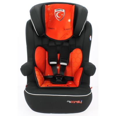 Sige auto ISOFIX TURKIYE Groupe 1/2/3 de 9  36kg - Fabrication 100% Franaise - 3 toiles Test TCS - Protections latrales - Cale tte rembourr et ajustable - Accoudoirs relevables pour 100