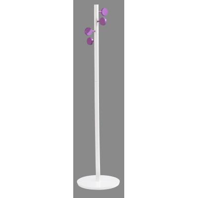 Portemanteau de 4 crochets en violet pour enfant, Dim: L37 x P37 x H159 cm -PEGANE- pour 145