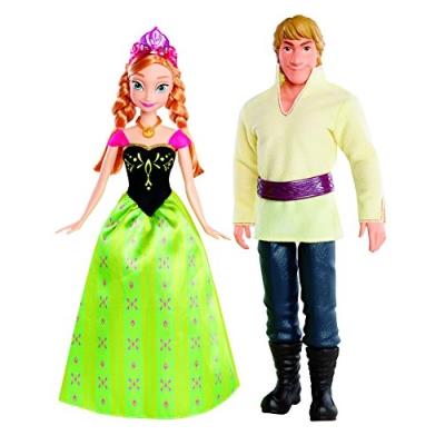 Princesses disney - bdk35 - la reine des neiges - poupe mannequin - anna et kristoff - pack duo frozen pour 54