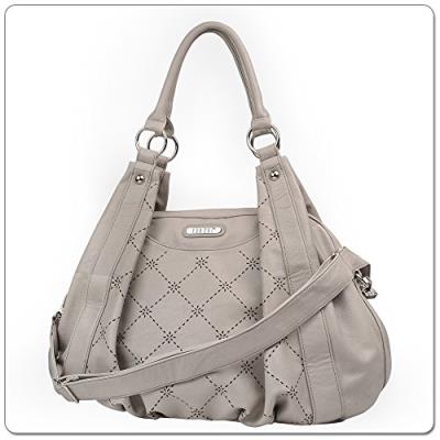 Vanchi ziggy tote sac en cuir bycast motif rolling stones gris pour 100