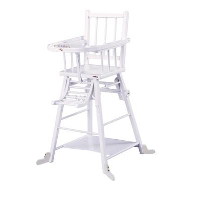 COMBELLE-Chaise haute en bois laqu blanc - Dossier  barreaux pour 159