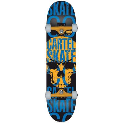 Cartel Skull Skateboard Orange Bleu 7,8 X 31,5 pour 95