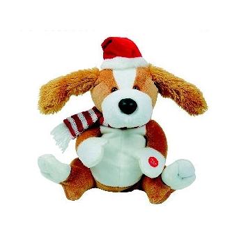 Décoration de Noël - Automate peluche chien - Remue ses oreilles en